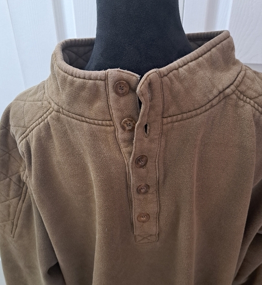 Columbia Olive Green Mock Neck Sweat Shirt   Size XL - Picture 2 of 9